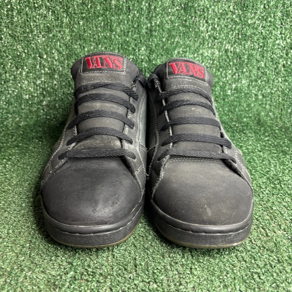 Vans VL3Q1WJ Leather Vintage Y2K Skater Grunge Goth Sneaker Black Mens Size 12